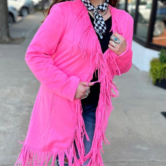 Jackets & Blazers - Scottsdale Suede Jacket Pink